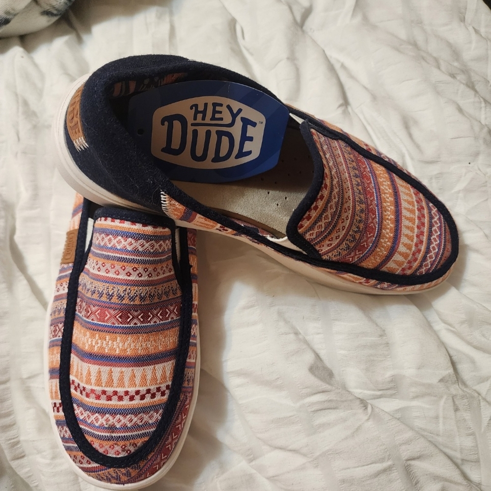 Hey Dude Navy Multi Slip-Ons